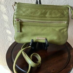 Calvin Klein: Light green 2 pocket crossbody- adjustable strap